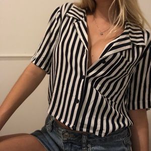 Stripped button down shirt